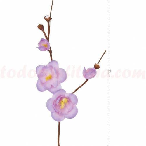 Flor Melocotón Ramo Tela 48 u.