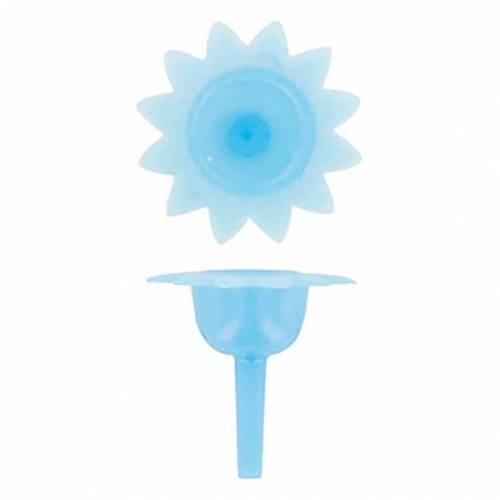 Vela Rizada Soporte Celeste Plástico...