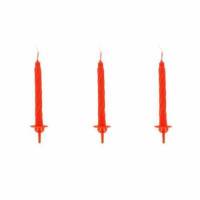 Vela Rizada Roja + Soporte...