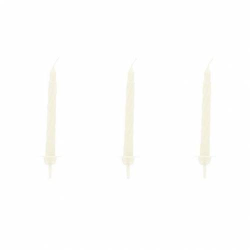 Vela Rizada Blanca + Soporte Plástico...