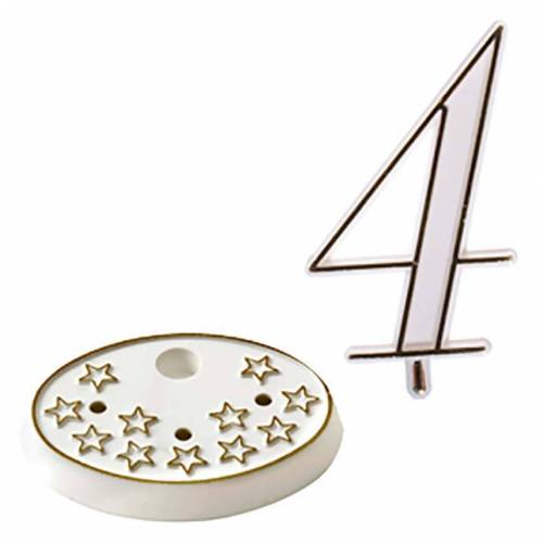 Número Estrella 4 + Base Plástico 100 u. Número Estrella 4 + Base Plástico 100 u.