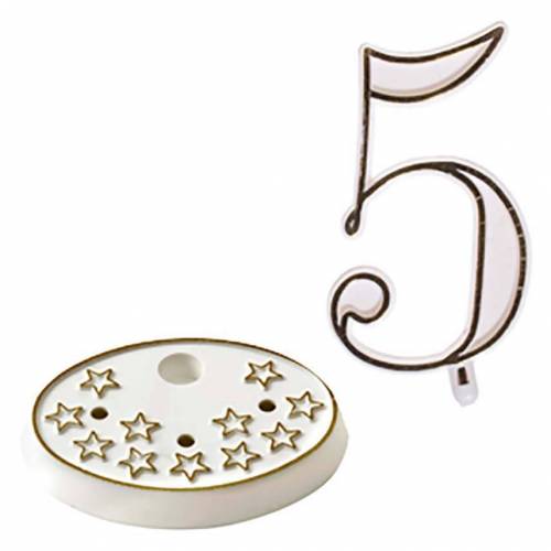 Número Estrella 5 + Base Plástico 100 u. Número Estrella 5 + Base Plástico 100 u.