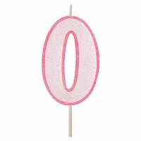 Vela Número Purpurina Rosa...