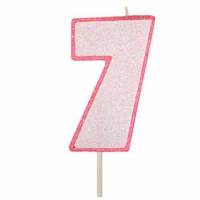 Vela Número Purpurina Rosa...