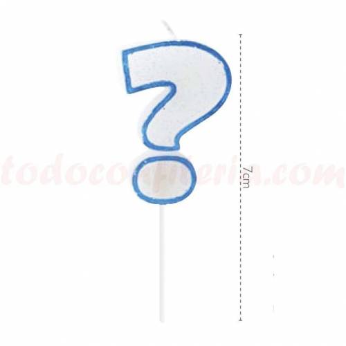 Vela Número Purpurina Celeste...