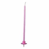 Vela Larga Rosa + Soporte...
