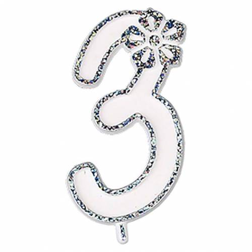 Número Flor 3 Plástico 100 u.