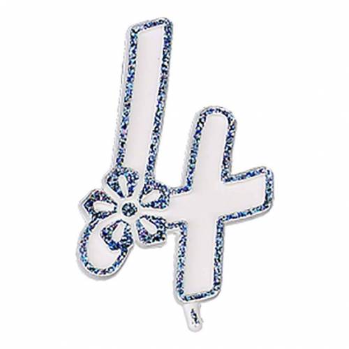 Número Flor 4 Plástico 100 u.