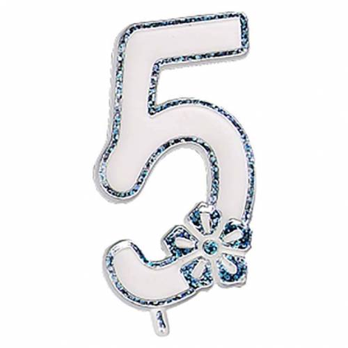 Número Flor 5 Plástico 100 u.