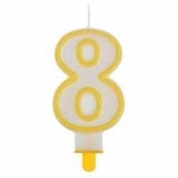 Vela Número Purpurina...