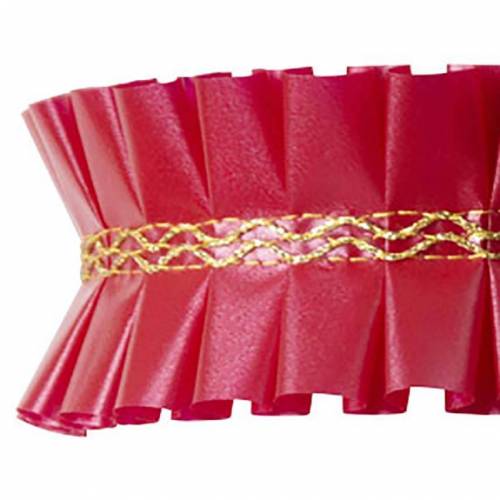 Cinta Tarta Deluxe Roja Plástico 50 m.