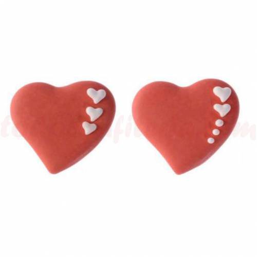 Corazón Relieve Azúcar 72 u.
