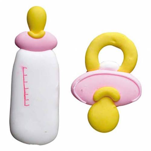 Bebé Kit Chupete Biberón Plano Rosa...